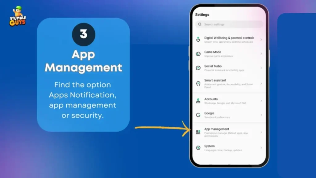 "Step 3: Navigate to App Notification, App Management, or Security Settings on Android to Proceed with APK Installation"