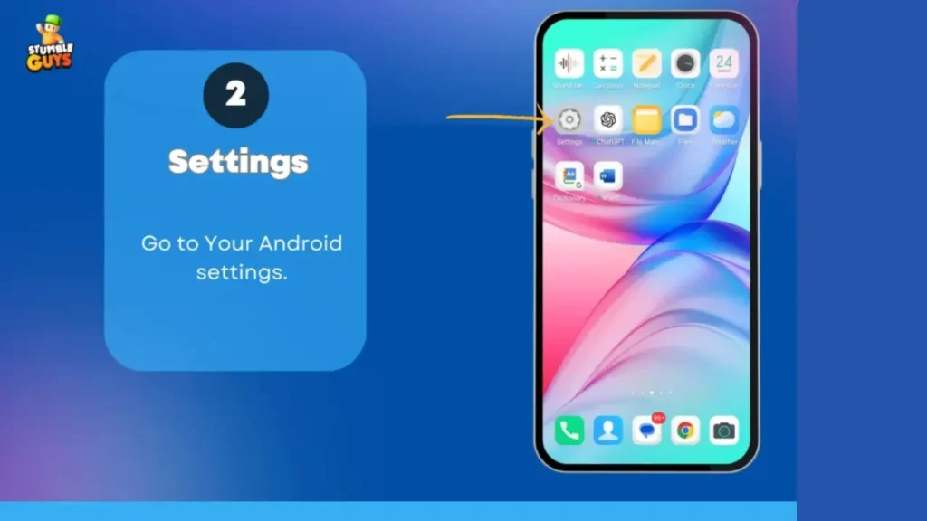 "Step 2: Go to Android Settings and Enable Unknown Sources to Install Stumble Guys Mod APK"